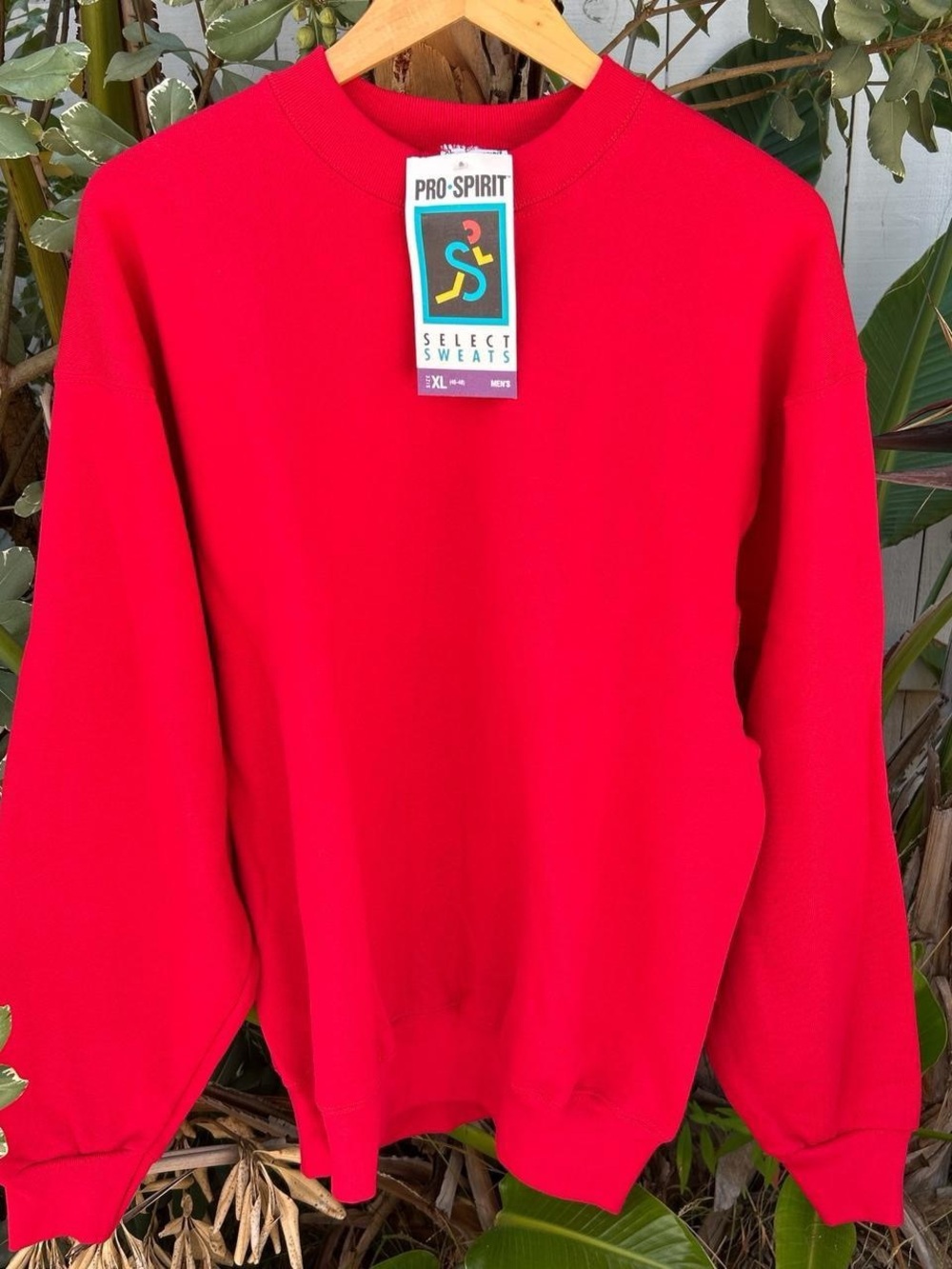 Vintage 90s Pro Spirit Red Crewneck Sweatshirt NWT USA XL